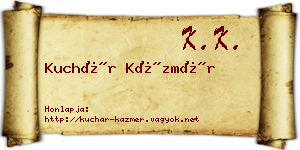 Kuchár Kázmér névjegykártya